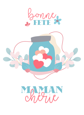 Coeur en pot pour c&eacute;l&eacute;brer maman